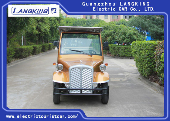 China Gouden 8 Passagiers Elektrische Klassieke Auto's, golfauto, van de het Golfkar 28km/H van 48V Retro Maximum Snelheid voor pak leverancier