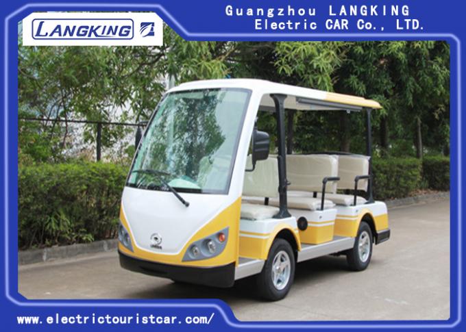 Wit /Yellow 8 Seater-Golfkar Elektrische Mini de Reisbus van China van de Sightseeingsbus 0