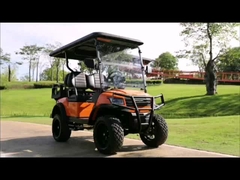 48V accu linkshandige aandrijving Elektrische pendelwagen 4 zitplaatsen voor golfbaan vervoer