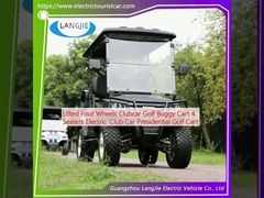 Geheven vier wielen clubwagen golf buggy wagen 4 zitplaatsen elektrische clubwagen presidentiële golf wagen