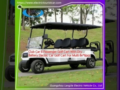 Club Car 6 Passagiers Golf Cart Met Droge Batterij Elektrische Auto Golf Cart Voor Multi 8v * 6pcs