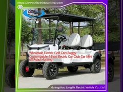 Groothandel Elektrische golfwagen Buggy Aanpasbaar 4 zitplaatsen Elektrische auto Club Auto Mini Off Road Jagen