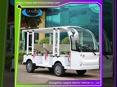 8 zitplaatsen Mini elektrische toeristische auto 48V aC motor Airport bagagewagen met dak voor resort