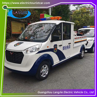 Goede prijs. 5 zitplaatsen 72V elektrische patrouillewagen elektrisch voertuig met groot licht aan de bovenkant online