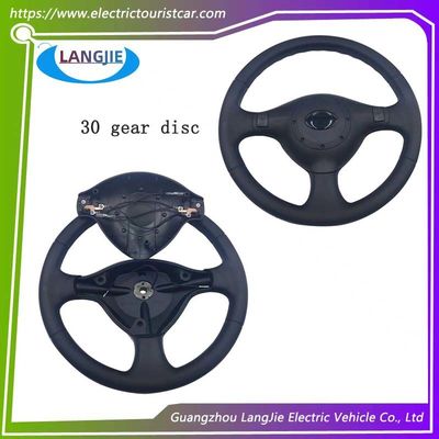 Goede prijs. Elektrische vierwielige toeristische auto 36 tanden cirkelvormig zwart stuurwiel 30 mm component online