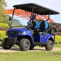 Goede prijs. 48V Battery Operated Luxury 4 Seaters Electric Golf Cart With 80-100km Range online