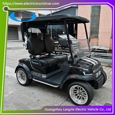 Goede prijs. 2 Seaters Electric Golf Cart with Power-Assisted Steering Double Swing Arm Suspension and Foldable Windshield online