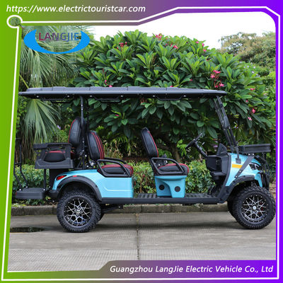 Hoogwaardige 5 kW wisselstroommotor Off-road elektrische jachtwagen 6 zitplaatsen opgeheven golfwagen