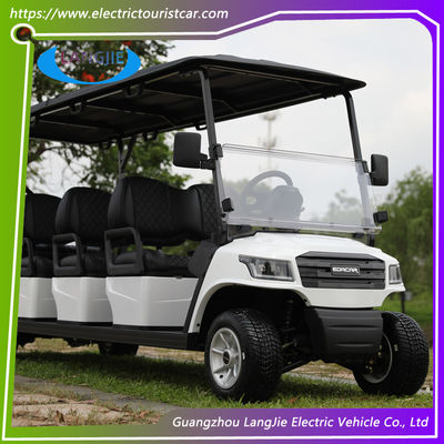 Goede prijs. Witte kleur elektrische clubkarren 48V accu-aangedreven 8 zitplaatsen AC Motor Golf Buggy online