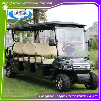 OEM 8 zitplaatsen elektrische golfkar onderhoudsvrije batterij AC motor golf buggy voor het vliegveld