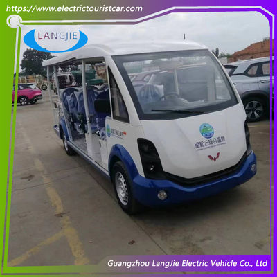 Club Car Precedent Golfkar Blauw / Wit 14 Passagiers Gas Tourbus Voor Woonwijk