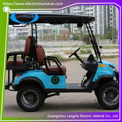 4 wielen elektrische golfkar 4 zitplaatsen AC motor droge batterij 48V Resort Car Voor hotel