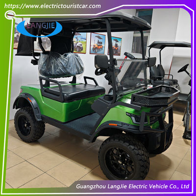 Elektrische toeristische auto 4 wielen elektrische golfkar 48 V AC motor 2 zitplaatsen voor resort auto