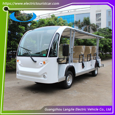 Goede prijs. 4 wielen elektrische auto 14 zitplaatsen elektrische toeristische bus 72V 7,5 kW wisselstroom motor max.snelheid 30 km/h online