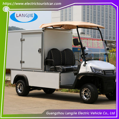 Twee zitplaatsen elektrische golfkar 48V AC Hotel Buggy Car met dak vrachtbus