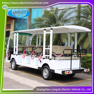 14 zitplaatsen Low Speed elektrische voertuigen AC 72V 7.5KW 4 Wheel Electric Golf Cart For Resort Car