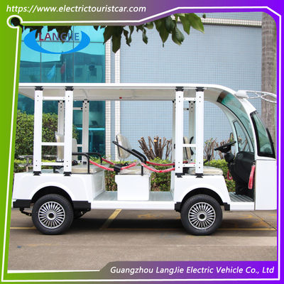 8 zitplaatsen Mini elektrische toeristische auto 48V aC motor Airport bagagewagen met dak voor resort