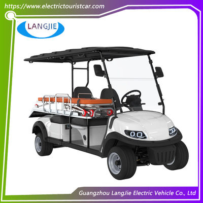 2 zitplaatsen + 1 bed Elektrische golfkarretjes AC motor 5 kW Elektrische ambulancewagen Voor ziekenhuis