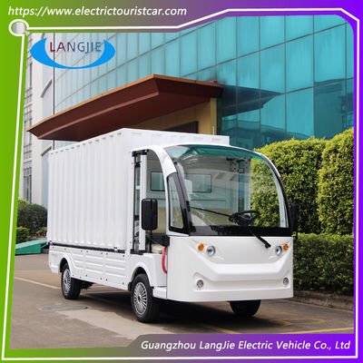 2 zitplaatsen vrachtwagen 72V 7.5KW AC Motor Elektrische bagagewagens Cargo Box Voor fabriekspark